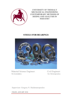 STEELS FOR BEARINGS