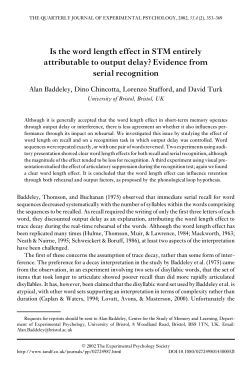 Is the word length effect in STM entirely attributable to output delay