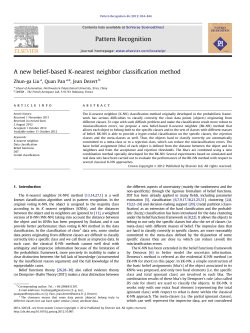 A new belief-based K-nearest neighbor classification method