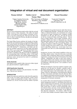 Integration of virtual and real document organization