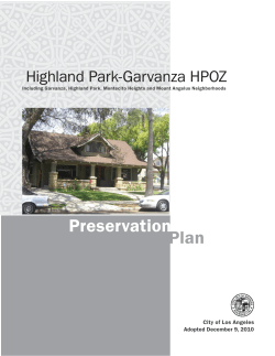 Highland Park-Garvanza HPOZ Preservation Plan