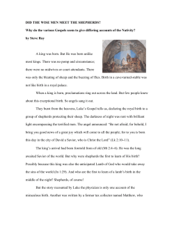 DID THE WISE MEN MEET THE SHEPHERDS?