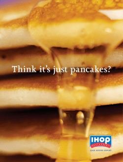 Think it`s just pancakes?