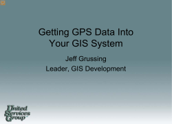 Bringing GPS Data into your GIS system