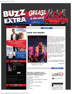 Broadway Buzz: Buzz Extra- Grease