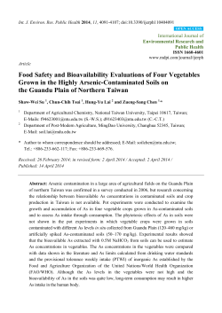 Food Safety and Bioavailability Evaluations of Four