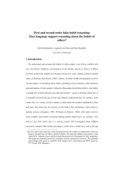 First and second-order false-belief reasoning