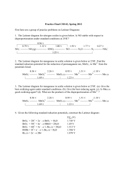 Practice Final CH142, Spring 2012 First here are a group of practice