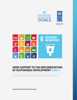 undp support to the implementation of sustainable development goal 6
