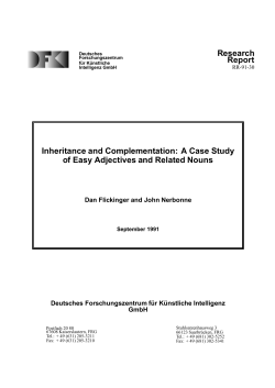 A Case Study of Easy Adjectives and Related Nouns