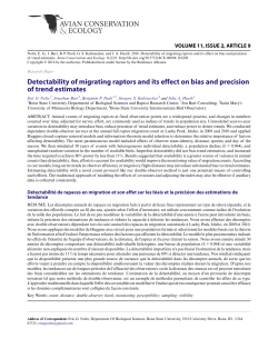 Detectability of migrating raptors and its effect on bias and precision