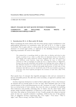 Constitutive rules and internal point of view - CIRSFID