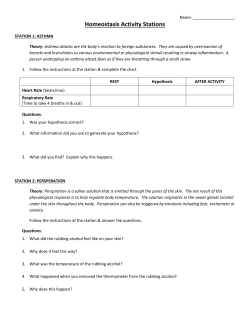 Homeostasis Activity Stations