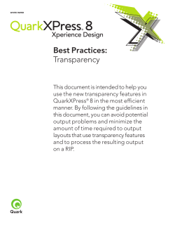 QuarkXPress 8 Transparency white paper