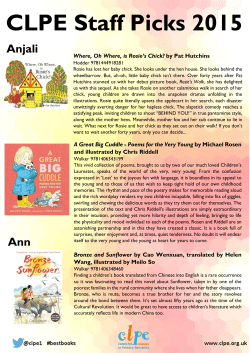 CLPE Staff Picks 2015