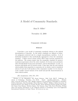 A Model of Community Standards. - Division of the Humanities and