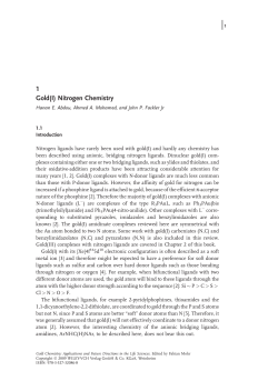 Gold(I) Nitrogen Chemistry (PDF Available)
