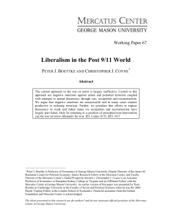 Liberalism in the Post 9/11 World