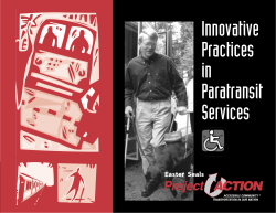Innovative Practices in Paratransit Services