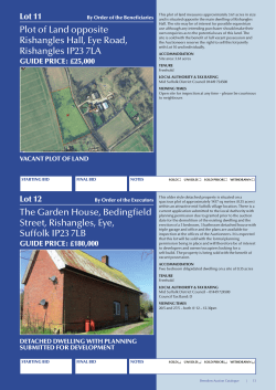 Plot of Land opposite Rishangles Hall, Eye Road, Rishangles IP23