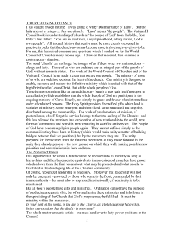 Church Disinheritance