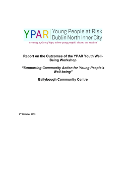 YPAR Supporting Community Action for Young People`s Well