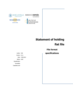 Statement of holding flat file