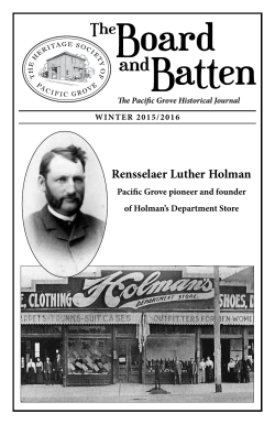 Rensselaer Luther Holman - The Heritage Society of Pacific Grove