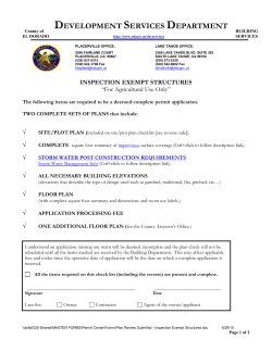 The following items are required to be a deemed complete permit