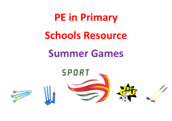 PE in Primary Schools Resource Summer Games