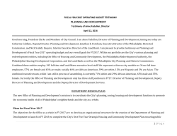 Office of Planning and Development Testimony &ndash; April 12, 2016