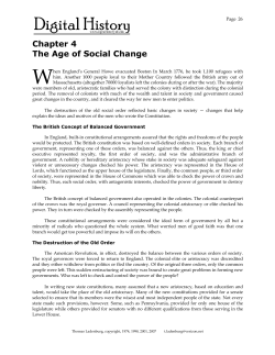 Chapter 4 The Age of Social Change