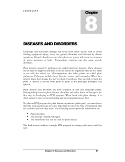 Chapter 8. - Diseases and Disorders