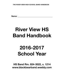 2016-2017 RVHS Band Handbook