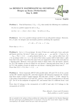 Problems in English - Nederlandse Wiskunde Olympiade