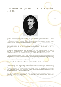 The Impersonal Life Practice Exercise