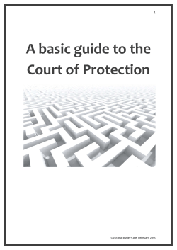 A Basic Guide To The Court Of Protection