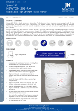 newton 203-rm - Newton Waterproofing