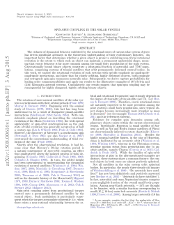 Spin-Spin Coupling in the Solar System
