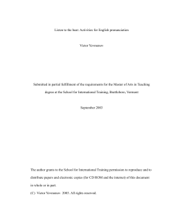 Listen to the beat: Activities for English pronunciation