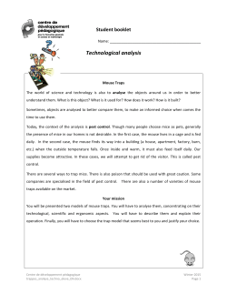 Student booklet - Centre de d&eacute;veloppement p&eacute;dagogique