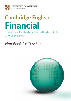 Cambridge English: Financial handbook