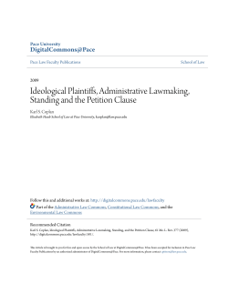 Ideological Plaintiffs, Administrative Lawmaking, Standing and the