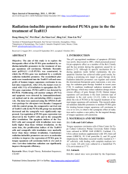Radiation-inducible promoter mediated PUMA Gene in the the