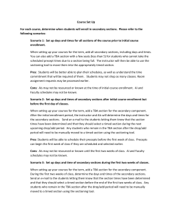 Course Set Up For each course, determine when students will enroll