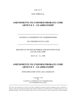 amendments to uniform probate code article 5