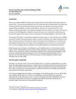 Buy-ins, how they work, and the challenge of CSDR