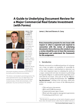 A Guide to Underlying Document Review for a Major