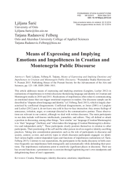 Means of Expressing and Implying Emotions and Impoliteness in