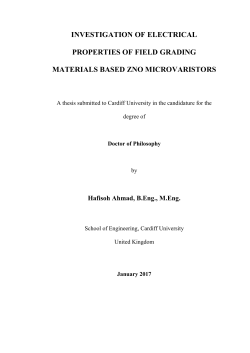 investigation of electrical properties of field grading